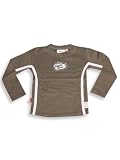 Wild Mango - Girls Long Sleeved Ribbed Tee, Dark Olive (Size 6)