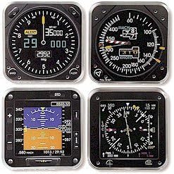 Modern Aircraft Instrument Beverage Coasters