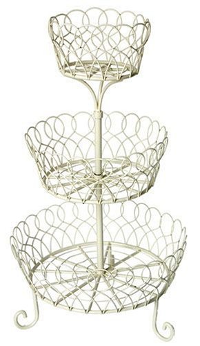 Cream Vintage Metal Cake Stand