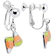 Handcrafted Halloween Candy Corn Clip On Earrings