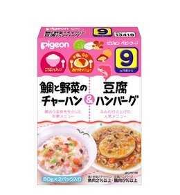 Cover image : ピジョンレトルトパウチ 鯛と野菜のチャーハン&豆腐ハンバーグ 80g*2袋