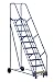 Vestil LAD-10-14-G Warehouse Ladder, 58 Degree, Grip, 10 Step, 14", Blue