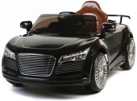 Kids Ride On Car 12V Audi R8 Style Remote Control RC Bright Lights - Black