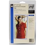 1/2" Covered Set-In Shoulder Pads-Black 2/Pkg