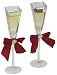 Jamie Lynn Wedding Red Allure Collection Toasting Flutes, Set of 2