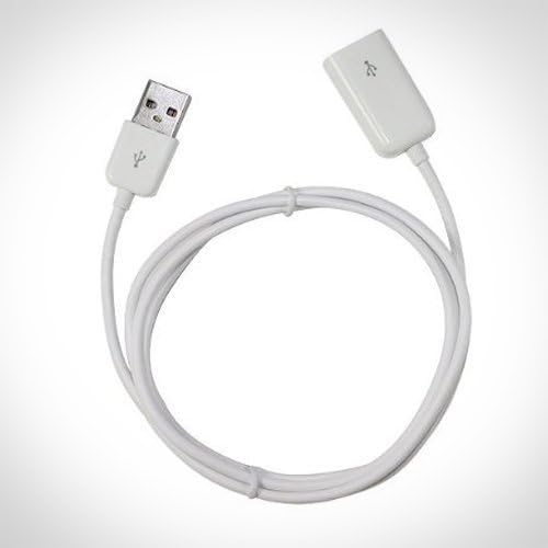 Mabely 2PC NEW USB 2.0 Male to Female Extension Cable (3.5ft Long) Doubles the Length When Connected to Your Existing Iphone or Ipod Cable Syncs Using Usb