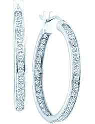 0.50CTW ROUND DIAMOND FASHION HOOPS