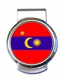 Barisan Revolusi Nasional Flag Silver Pewter Money Clip Holder