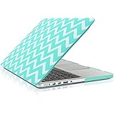 TopCase Chevron Series Hot Blue / Turquoise Ultra Slim Light Weight Rubberized Hard Case Cover for Apple MacBook Pro 13.3" with Retina Display Model: A1425 and A1502 (NEWEST VERSION 2013) - with TopCase Chevron Mouse Pad