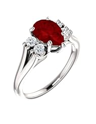 Platinum 9.00x6.00mm Pear Cut Chatham Created Ruby and Diamond Ring -- LIFETIME WARRANTY