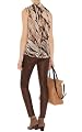 Brown Leather Look Jean