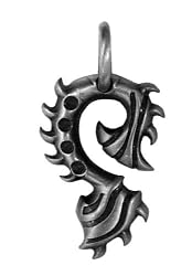 BICO AUSTRALIA JEWELRY (E154) TIGER CLAW - TO OVERCOME WITH STRENGTH - Comes with a Generic 18 inch (to 20in) Adjustable 4mm Black Rubber Necklace.