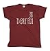 Be Different - Mens or Womens Organic Cotton T-Shirt Unique Look Burgundy