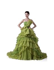 Strapless  Pleated  Lace-Up Organza Evening Dress/Quinceanera Dress  With a Bow(s) and Ruffles