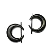 Tribal Wooden Crescent Earrings with Traditional Stick Closure