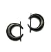 Tribal Wooden Crescent Earrings with Traditional Stick Closure
