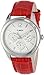 Timex Women's T2P069KW Ameritus Multi-Function White Dial, Red Croco Patterned Leather Strap Watch