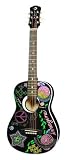 Luna Aurora Petite Imagine LEFT Handed Acoustic Guitar, Gig Bag