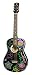 Luna AUR MPD1-L-BLS Aurora Imagine Mini Acoustic Left Handed Guitar with Gig Bag - Black
