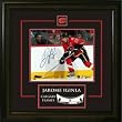 Jarome Iginla Signed 8X10 Etched Mat - With Puck