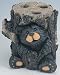 Northwood Bear In a Log Resin Bathroom 3 Brush Toothbrush Holder