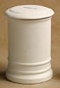 Ceramic bisque tzedakah box w/lid 6.5"h