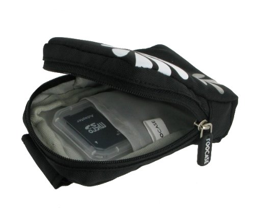 Fashion (Daisy / Black) Nylon Padded Case for Canon PowerShot SD960IS Digital Camera Silver