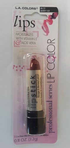 LA Colors Lipstick with Vitamin E &amp; Aloe Vera, BLC5 Berry Ice, 0.11 Oz