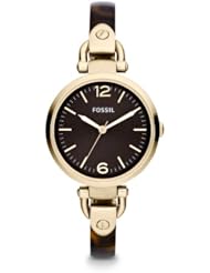 Fossil Georgia Three Hand Resin Watch - Tort Es3295