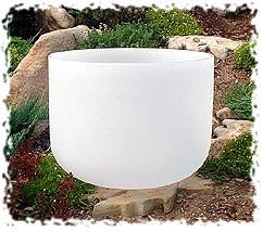 10" Classic Frosted Crystal Singing Bowl - G# Note (Throat Chakra)