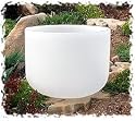 12" Classic Frosted Crystal Singing Bowl - D# Note (Sexual Chakra)