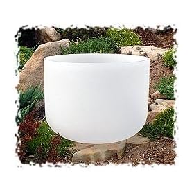 10" Classic Frosted Crystal Singing Bowl - G# Note (Throat Chakra)