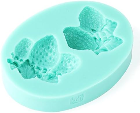 Zacr Silicone Mould Mold Cake Topper Decoration Fondant Fimo Sugarcraft (Strawberry Mould)