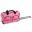 Rockland Rolling Duffel Bag - Pink (22")