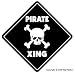 PIRATE CROSSING -Sign jolly roger skull crossbones xing