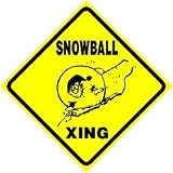SNOWBALL CROSSING sign * street snow ball