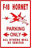 HORNET F-18 PARKING military air fighter sign