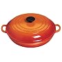 Le Creuset Cast Iron Shallow Casserole, Volcanic, 26 cm