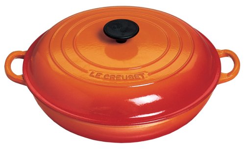 Le Creuset Cast Iron Shallow Casserole, Volcanic, 26 cm