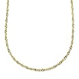 10k Yellow Gold 1.35mm Singapore Chain Necklace, 20"