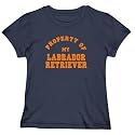 T-Shirt Woman Navy Blue " Property Of My Labrador Retriever " Dog