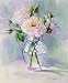 Art Poster Print - White Satin Rose - Artist: Mary Kay Krell - Poster Size: 9 X 11 inches