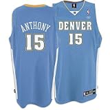 Carmelo Anthony Youth Jersey: adidas Light Blue Replica #15 Denver Nuggets Jersey - Medium (10-12)