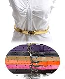 Solid Color Leather Skinny Braided Belt