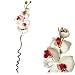 85cm Single Stem Orchid in White/Deep Pink - Artificial Flower