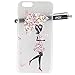 iPhone 6 Plus Case, iPhone 6S Plus Case, iYCK Crystal Diamond Rhinestone Hard Plastic Rubber Snap On Shell Back Skin Case Cover for Apple iPhone 6 /6S Plus (5.5) - Butterfly Flower Umbrella Girl