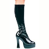 5 Inch Sexy Platform Boots Knee Highs Chunky Heel Black Red White