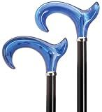 Harvy Men's Anatomical Titanic Blue Derby Acrylic Cane