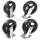 Buy 6 X 2 Mold-On Rubber Caster Kit 2 Swivel, 2 Rigid by Global Industrial