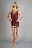 Beaded Bordeaux Dresses by Alexia Admor